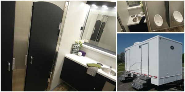 Commercial Office Building Restroom Trailer Rentals For Employees in Florida.