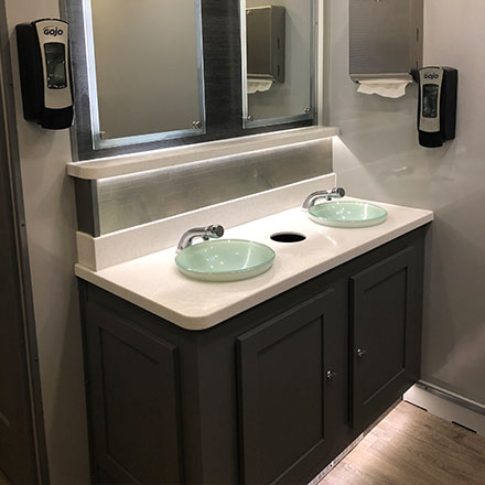 Commercial Office Building Restroom Trailer Rentals For Employess in Florida