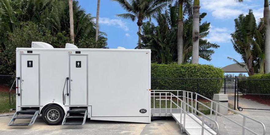 ADA Handicapped Bathroom Trailer Rental in Okeechobee FL