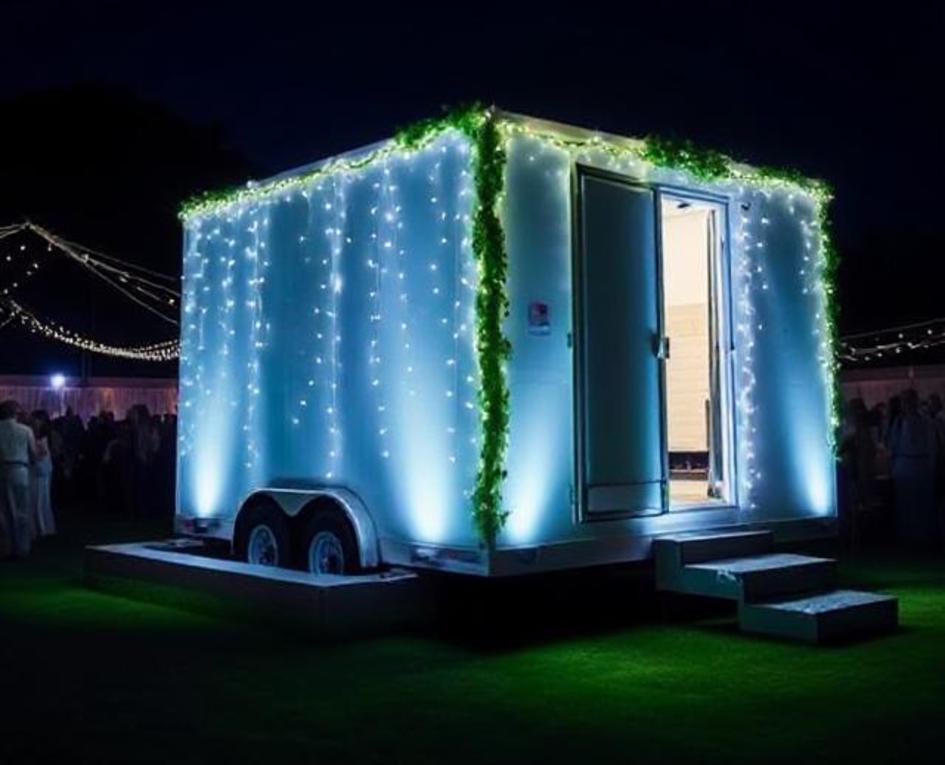 Small 2 Stall Restroom Trailer Rental in Wesley Chapel FL